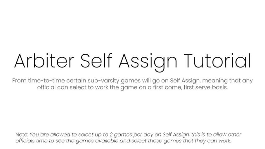 Arbiter Self Assign Tutorial(1)